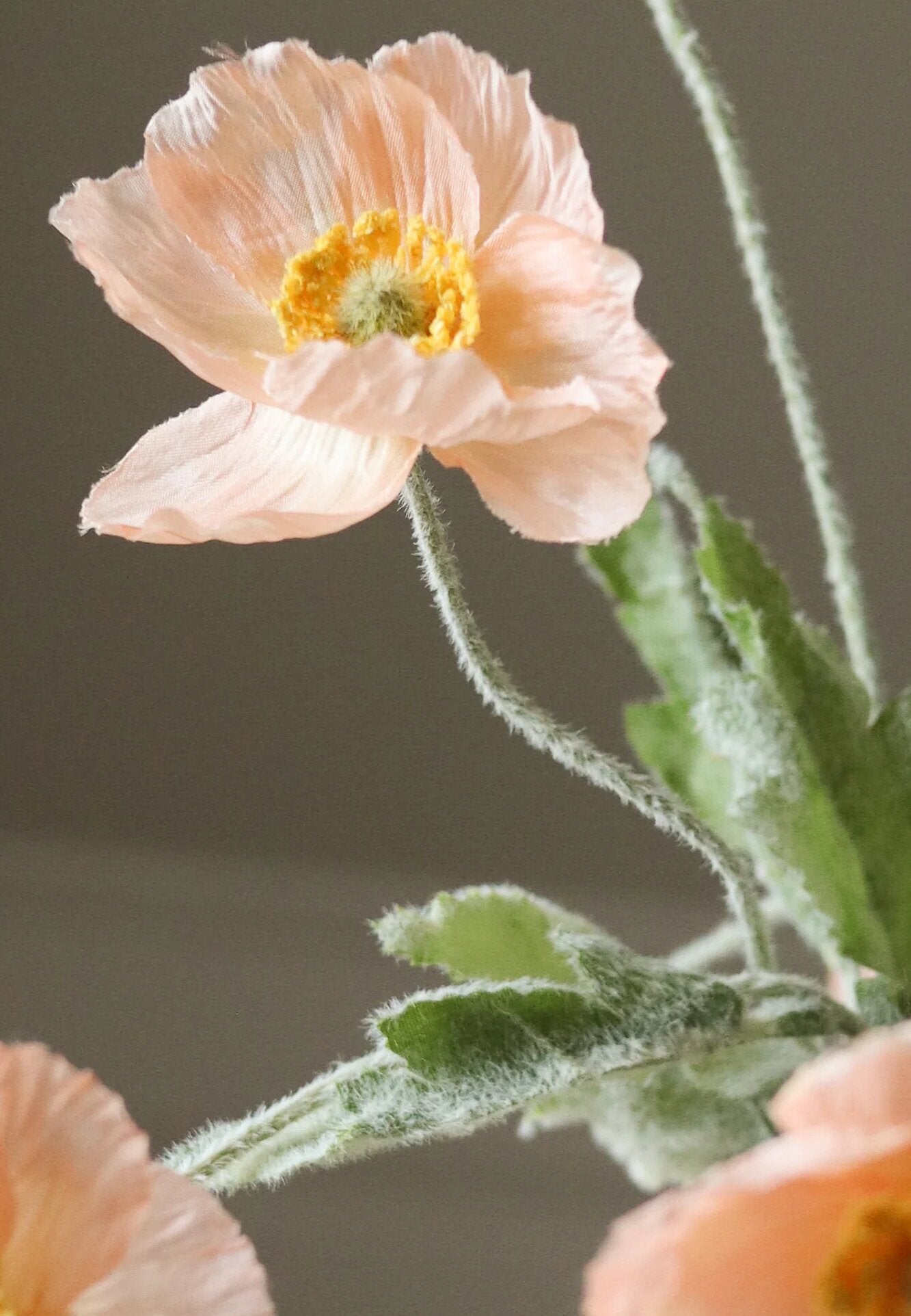 Kunstig Valmue blomst - coral